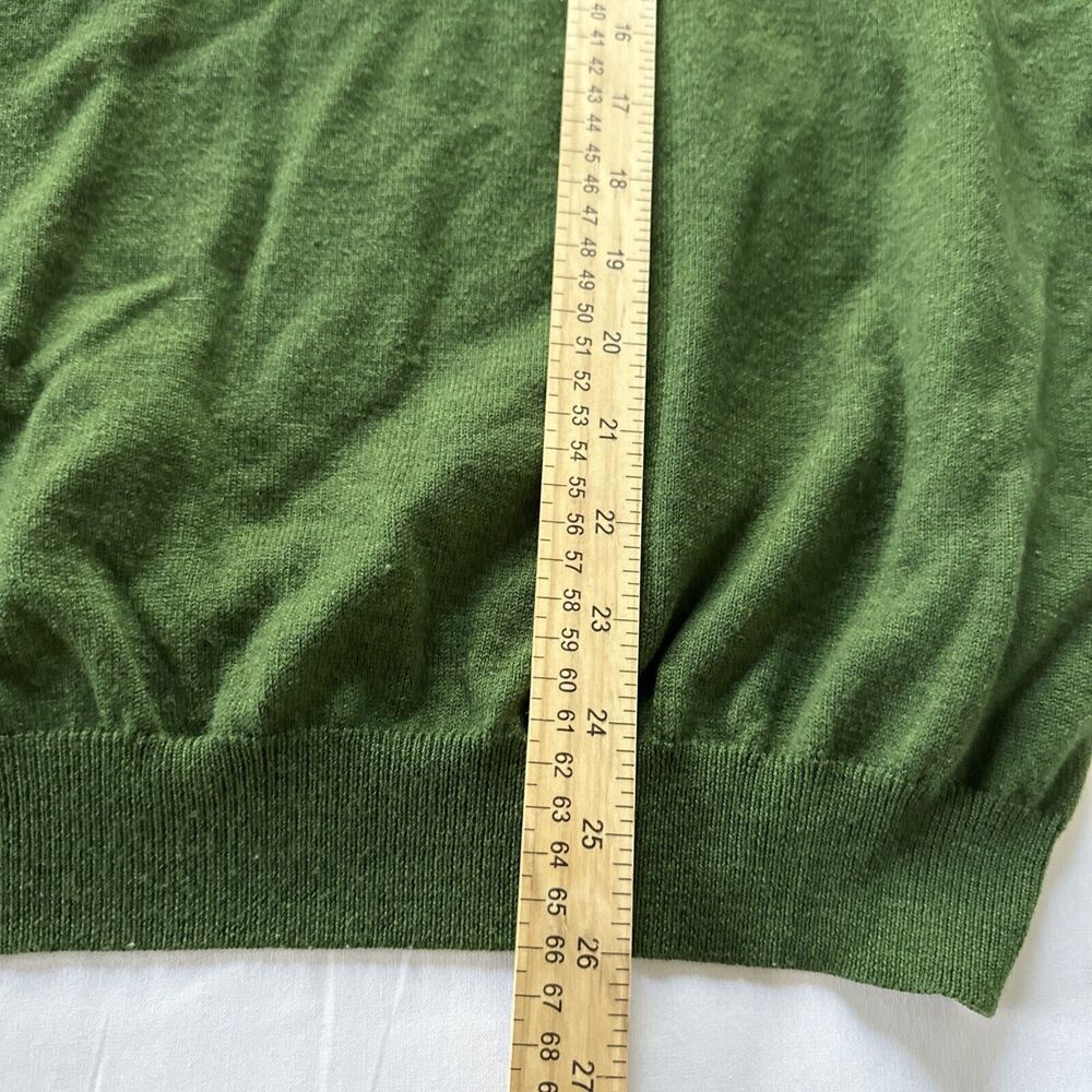 Brooks Brothers Stretch Sweater Mens L Green Merino Wool Long Sleeve Pullover - Picture 5 of 7